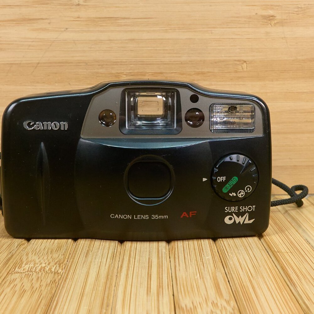 Vintage Canon Sure Shot Owl 35mm Film Point and Shot Camera